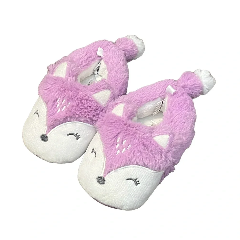 Carter’s Purple Fox Toddler Slippers